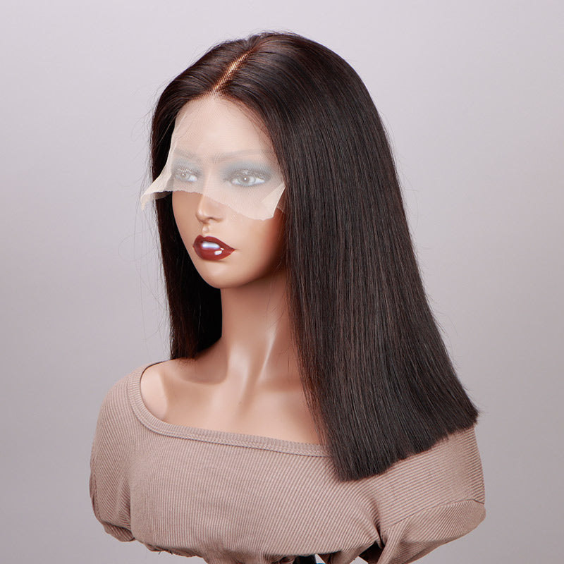 SoulLady Wear And Go Glueless Bob Wig Straight Human Hair 6x4 Pre-cut HD Lace Wig-side show