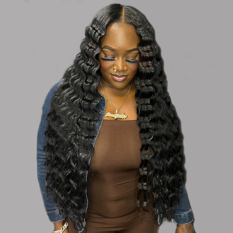 Soul Lady Loose Deep Wave 6x4 HD Lace Closure Wigs Real Virgin Human Hair Mid Part Wear Go Glueless Wig