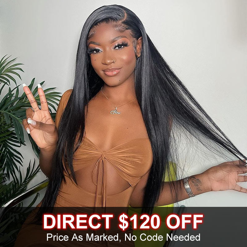 Soul Lady Flash Sale $120 Off Straight Hair 13x4 Lace Front Wig Real Human Hair Wigs With Pre Plucked Hairline