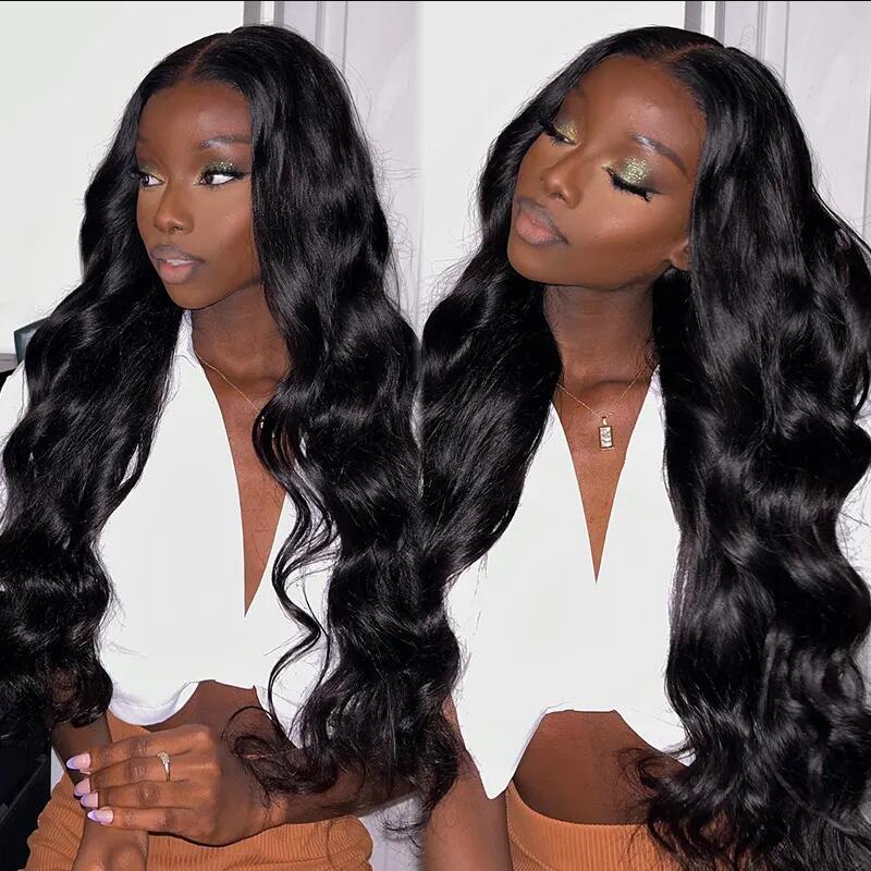 Soul Lady Body Wave 4x4 Lace Closure Wigs Half Price For Real Human Hair Glueless Wigs For Women-long wavy hair