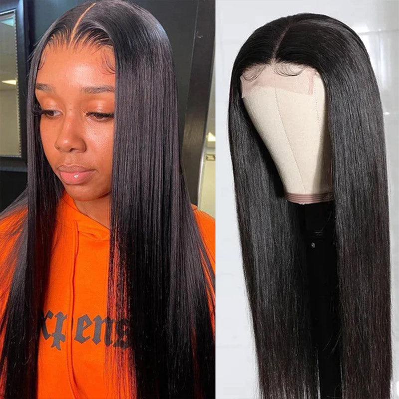Soul Lady Silky Straight 4x4 Lace Wigs Half Price For Real Human Hair Glueless Wigs-half price