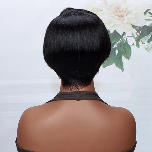 Short Bob Pixie Cut Wig Mature Boss Style Pre-styled Lace Wig - soulladyhair