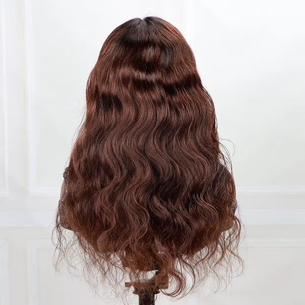 Brown Color Body Wave Wig HD 4x4 Closure Lace Wig