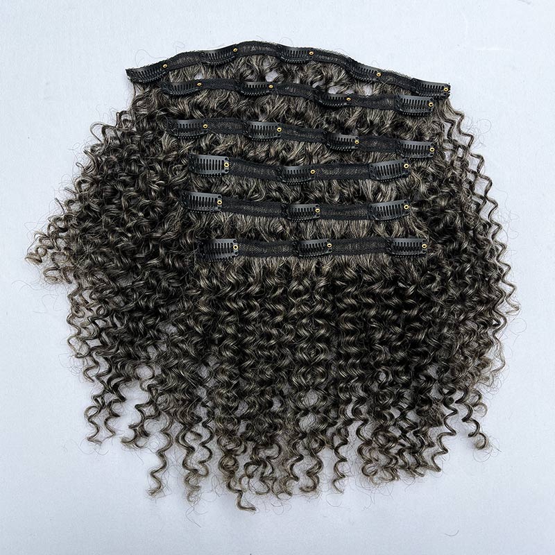 Dark-Salt-And-Pepper-Jerry-Curly-Human-Hair-Clip-In-Hair-Extensions-Indoor-Back
