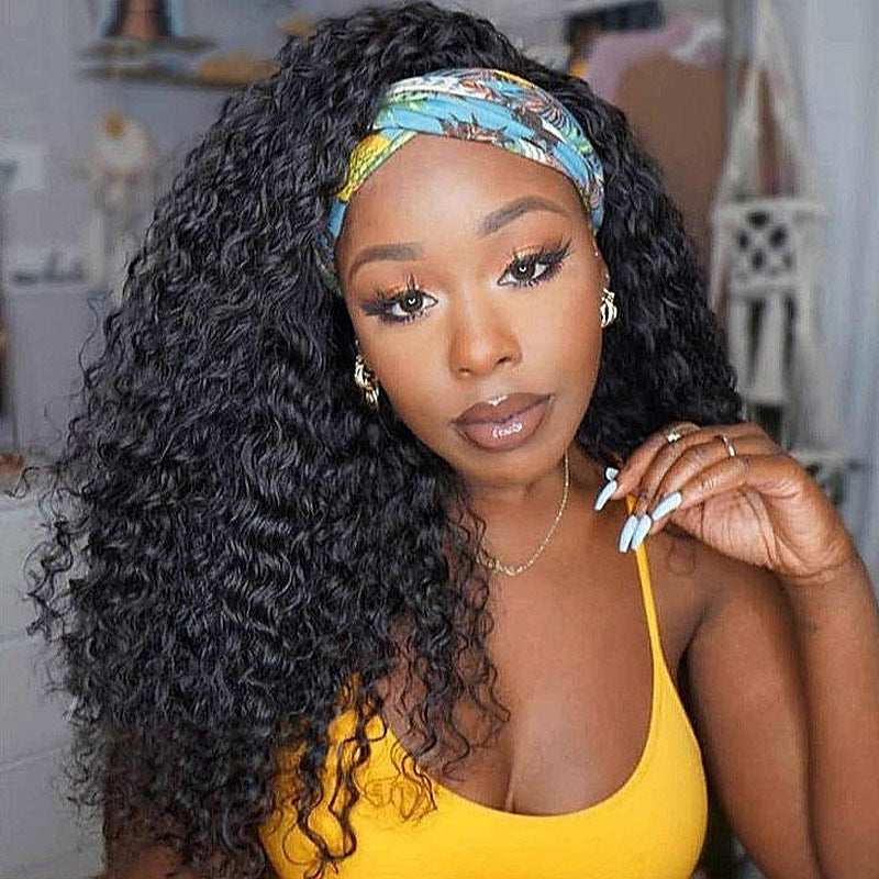 Headband Wig Deep Wave Human Hair Wigs – Soul Lady display picture 3