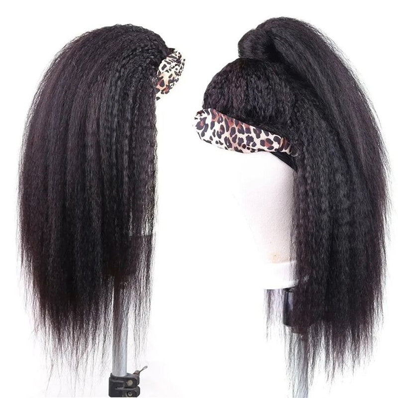 Natural-Black-Kinky-Straight-100_-Human-Hair-Headband-Wig-For-Black-Women-Side