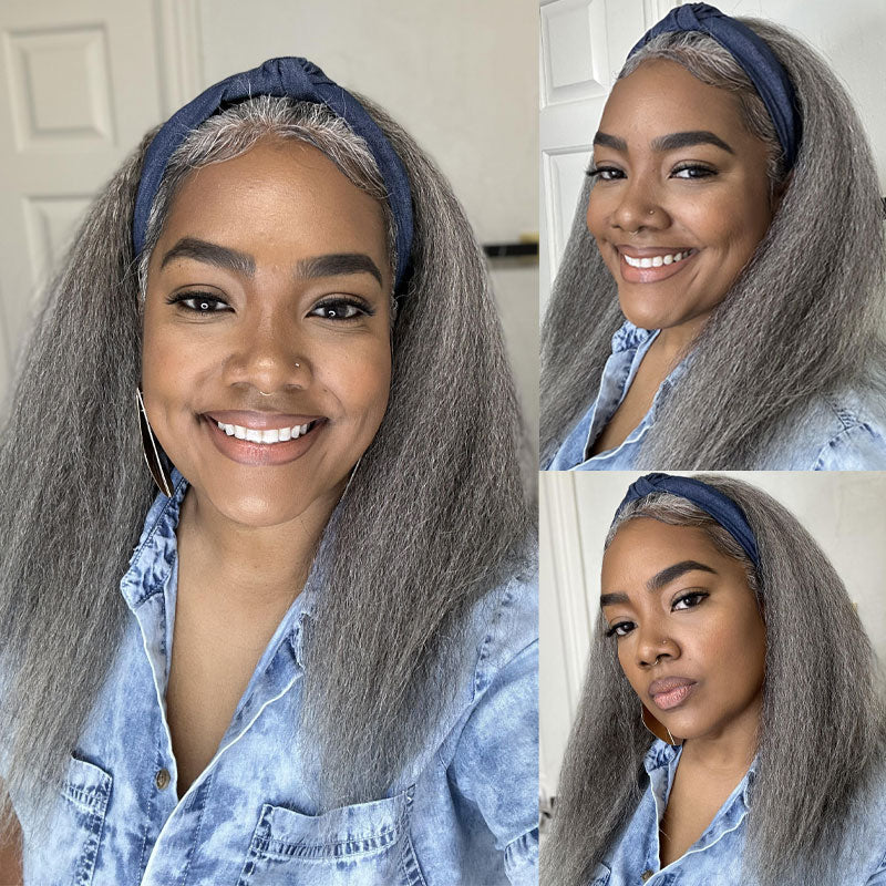 Salt-And-Pepper-Kinky-Straight-Human-Hair-3-In-1-Half-Wig-Kinky-Blow-Out-Glueless-Wig