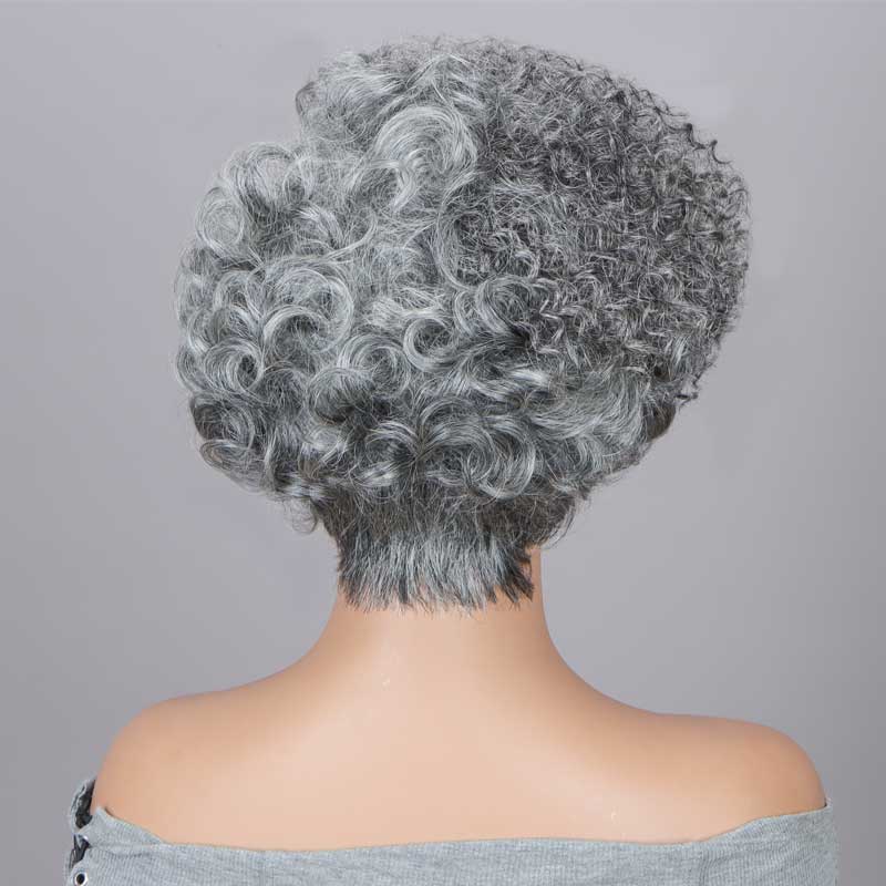 Seniors Short Offers both Jerry Curly and Bouncy Curly textures, giving you two unique styles in one wig