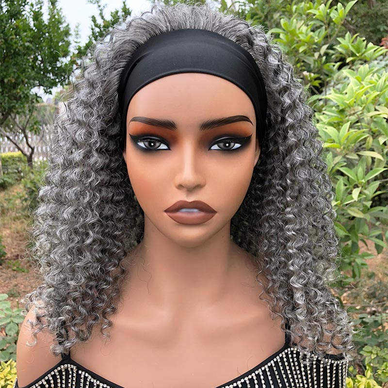 Silver-Gray-Kinky-Straight-Real-Human-Hair-Headband-Wig-For-Black-Women-Frontal