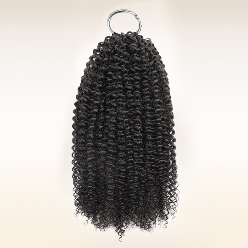 Soul Lady Wigs| Natural black kinky curly human crochet hair from Soul Lady, lightweight, voluminous, and easy to install.