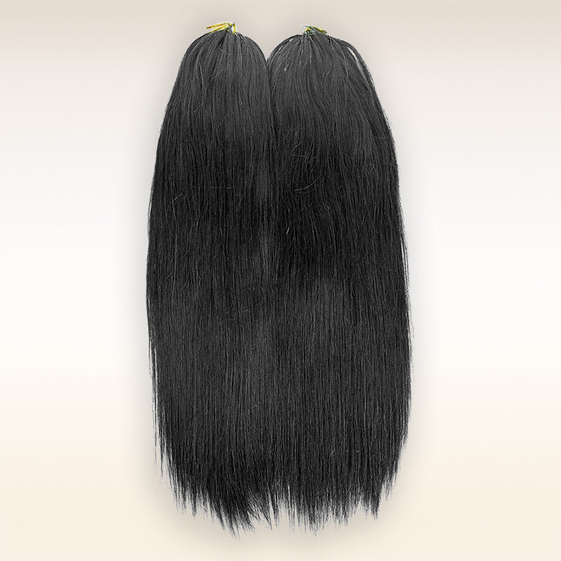 Soul Lady Wigs| human hair straight crochet extensions, lightweight, natural-looking, and perfect for everyday wear.