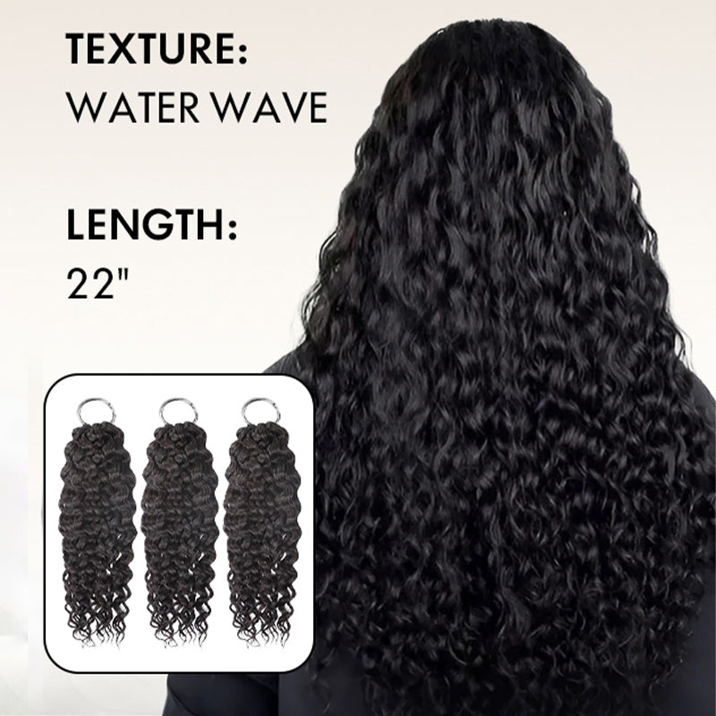 Soul Lady Wigs| Lightweight water wave crochet hair from Soul Lady, natural-looking human hair with defined curls and easy maintenance.