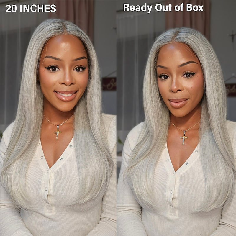 Light Gray Beauty Lace Front Wig Apart Hi Wig by Ellen Wille | Pet/Avg, Lace Front main image 4