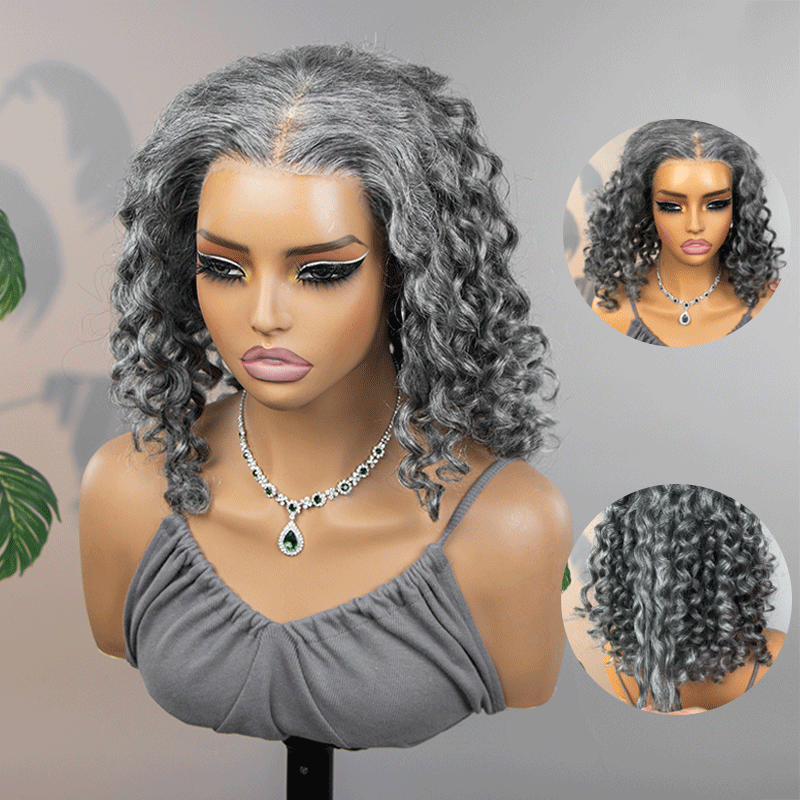 Side view of the Soul Lady Wigs 13x4 full frontal loose curly human hair wig, highlighting the natural curl pattern, softness, and realistic side profile.
