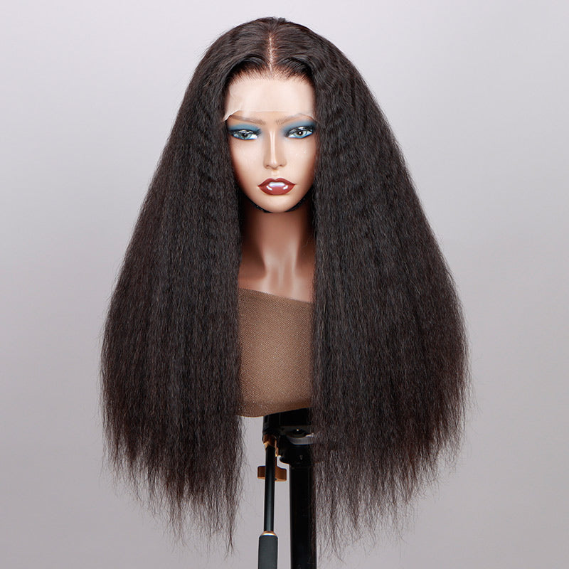Yaki Straight Wigs Kinky Straight 13x4.5 HD Lace Front Wig  display picture 1