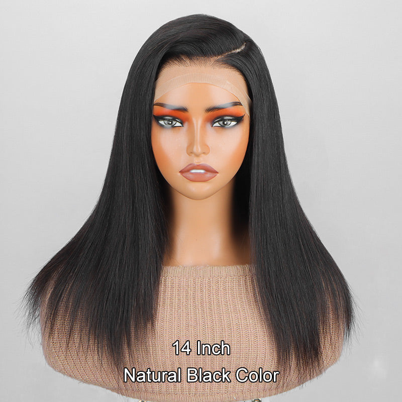 Soul Lady | Glueless Medical Wig For Hair Loss Silk Top Full Lace Straight Human Hair Wigs For Women-natural black color