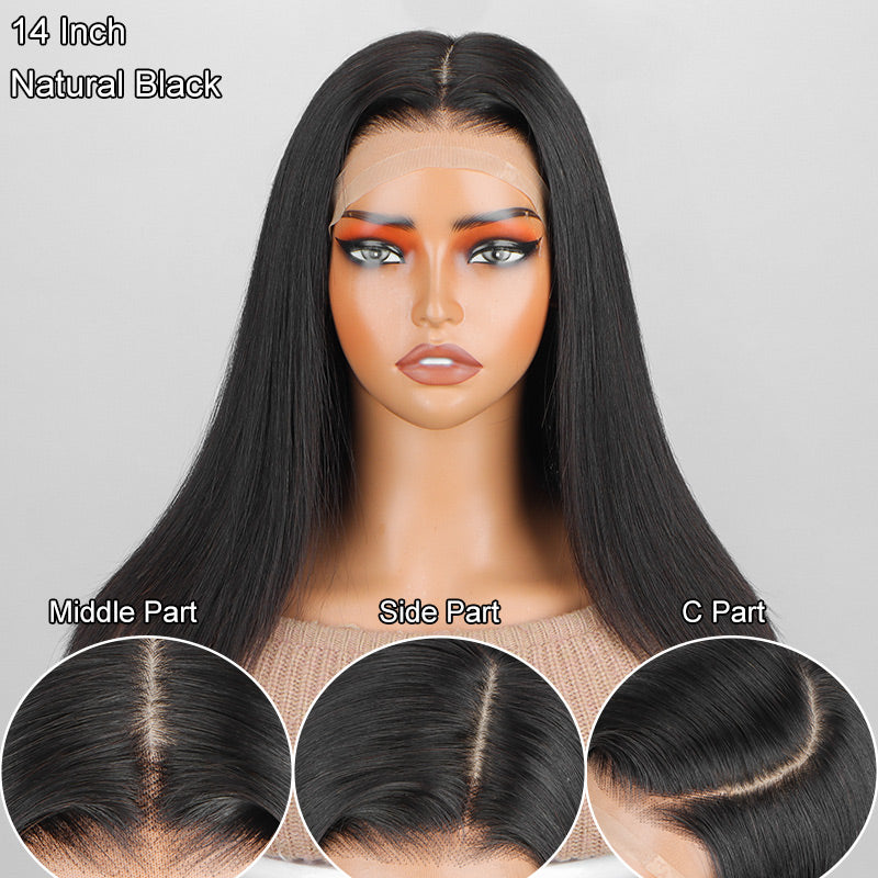 Soul Lady | Glueless Medical Wig For Hair Loss Silk Top Full Lace Straight Human Hair Wigs For Women-natural black color-size