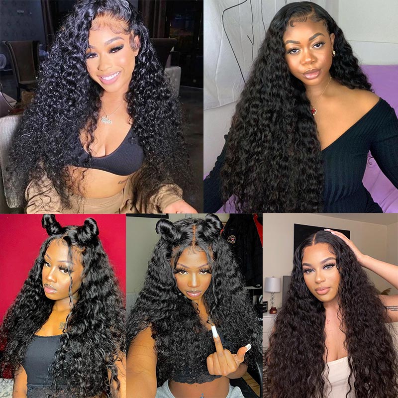 Soul Lady Top Grade Water Wave Hair 3 Bundles With 4x4 Lace Closure Brazilian Human Hair Weave-customer show