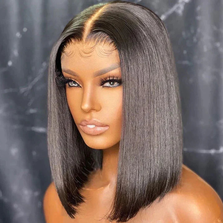 13x4.5 HD Lace Frontal Bob Silky Straight Human Hair  display picture 3