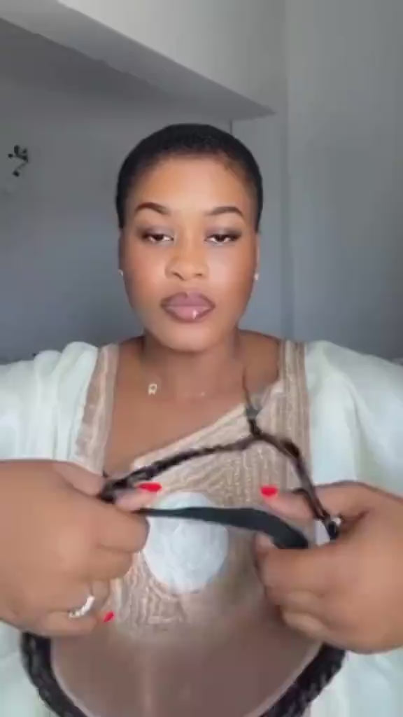 Soul lady Trendy Ready To Wear 13"x4" Lace Frontal For Turban Dark Salt And Pepper Human Hair Glueless Frontal Pieces-install video-model
