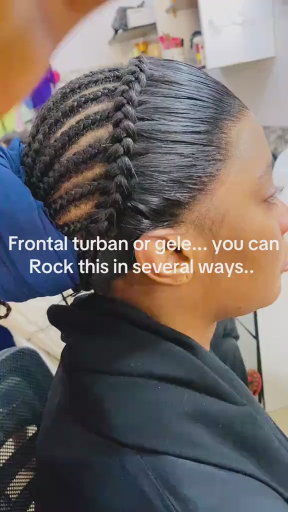 Soul lady Trendy Ready To Wear 13"x4" Lace Frontal For Turban Dark Salt And Pepper Human Hair Glueless Frontal Pieces-install video