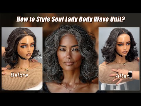 Dark Salt And Pepper Body Wave Wig Real Human Hair HD Lace Lob Wigs For Women-How To Style Salt N Pepper Body Wave Wig | Soul Lady Wigs