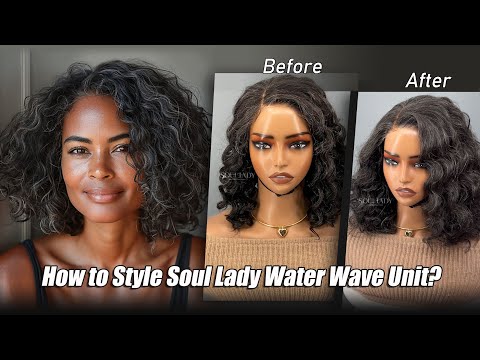 How To Style Dark Salt & Pepepr Water Wave Wig? | Soul Lady Wigs