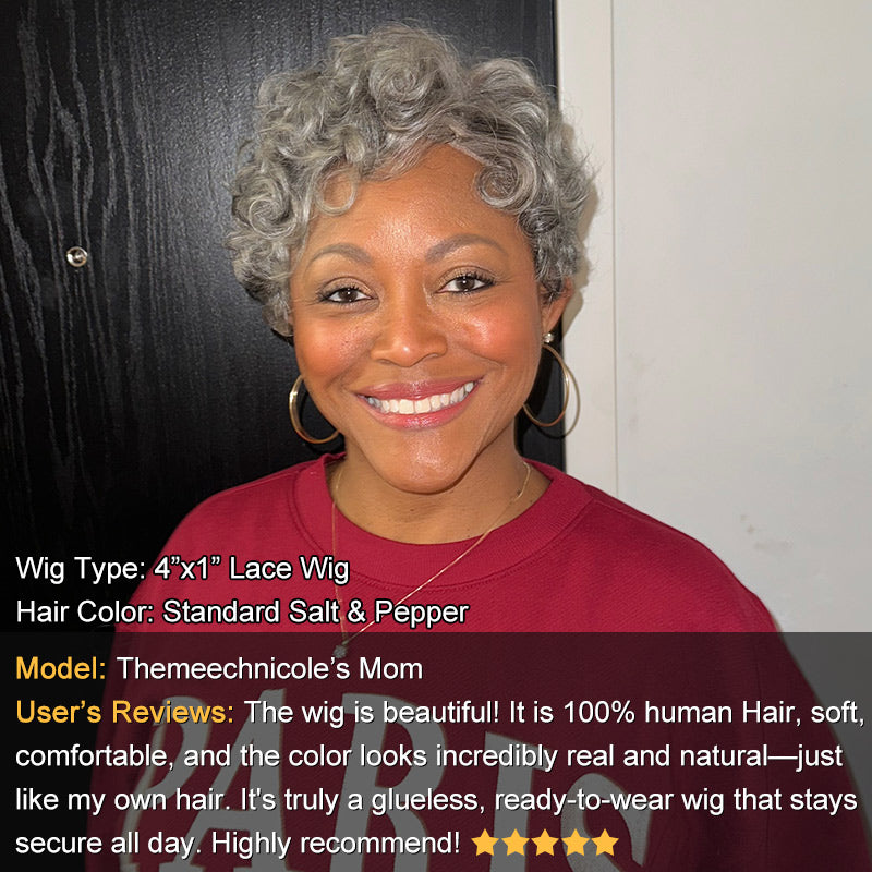 Soul Lady Salt & Pepper Edgy Pixie Cut Wig Natural Wave Human Hair Glueless Wigs For Seniors-themeechnicole
