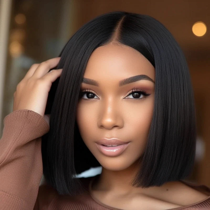 Flash Sale Soul Lady 5x5 HD Lace Blunt Cut Bob Short Straight
