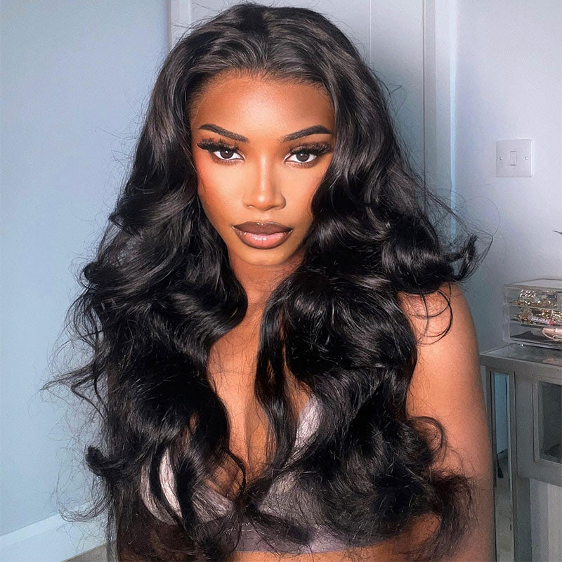 Soul Lady 13x4.5 Full Frontal Wig Loose Wave HD Lace Wig 100% Human Hair Ultra Natural Pre Plucked Hairline