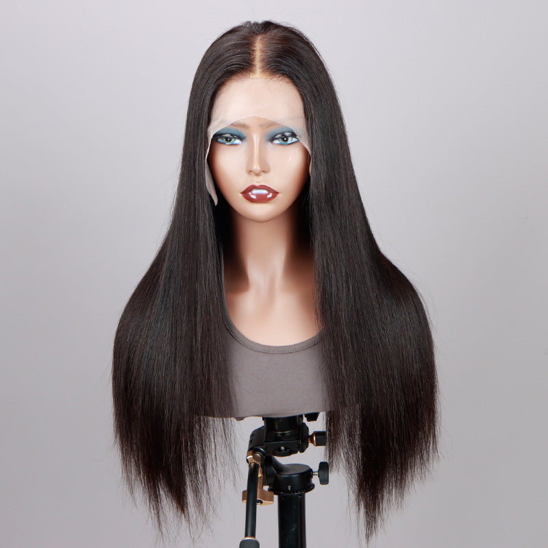 Straight Human Hair Wigs 13x4.5 HD Lace Front Wig Real Human Hair Pre ...
