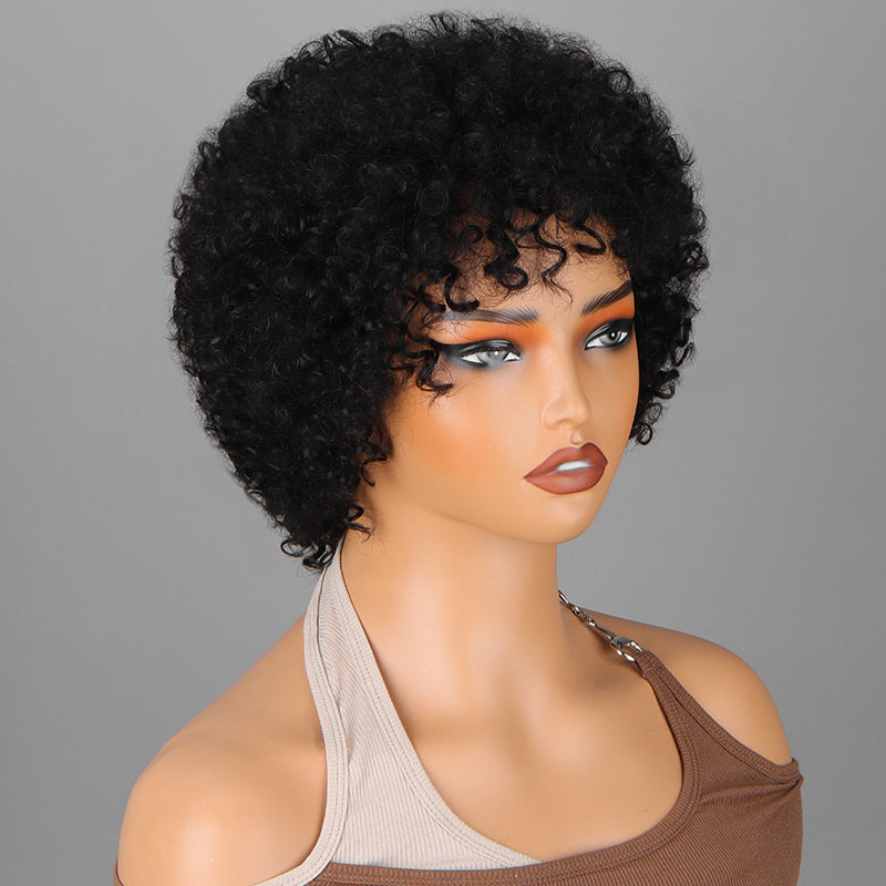 Pixie Cut Curly Wig Short Kinky Curly Human Hair Wigs – Soul  display picture 1