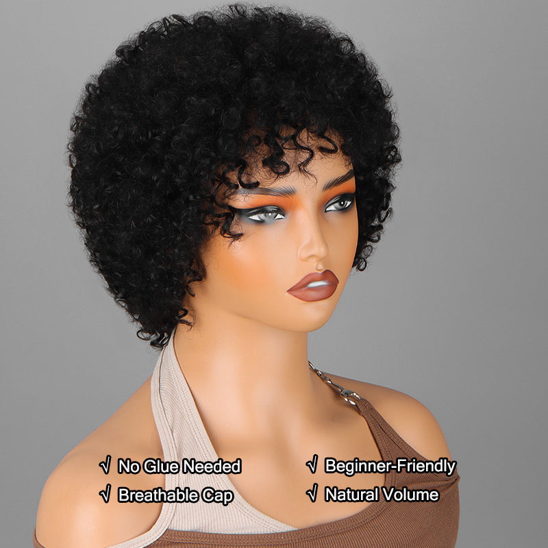 Pixie Cut Curly Wig Short Kinky Curly Human Hair Wigs – Soul  display picture 1