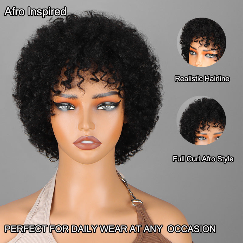 Pixie Cut Curly Wig Short Kinky Curly Human Hair Wigs – Soul  display picture 3