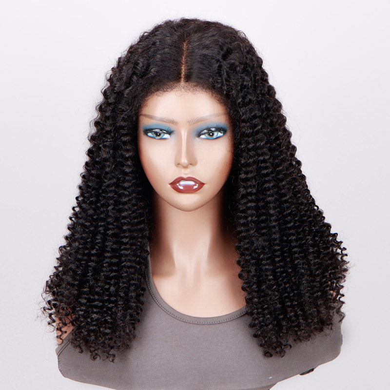 Soul Lady 4c Edge Kinky Curly Hair Ready To Go Glueless Wig 6x4 Pre Cut Lace Wig 100% Human Hair