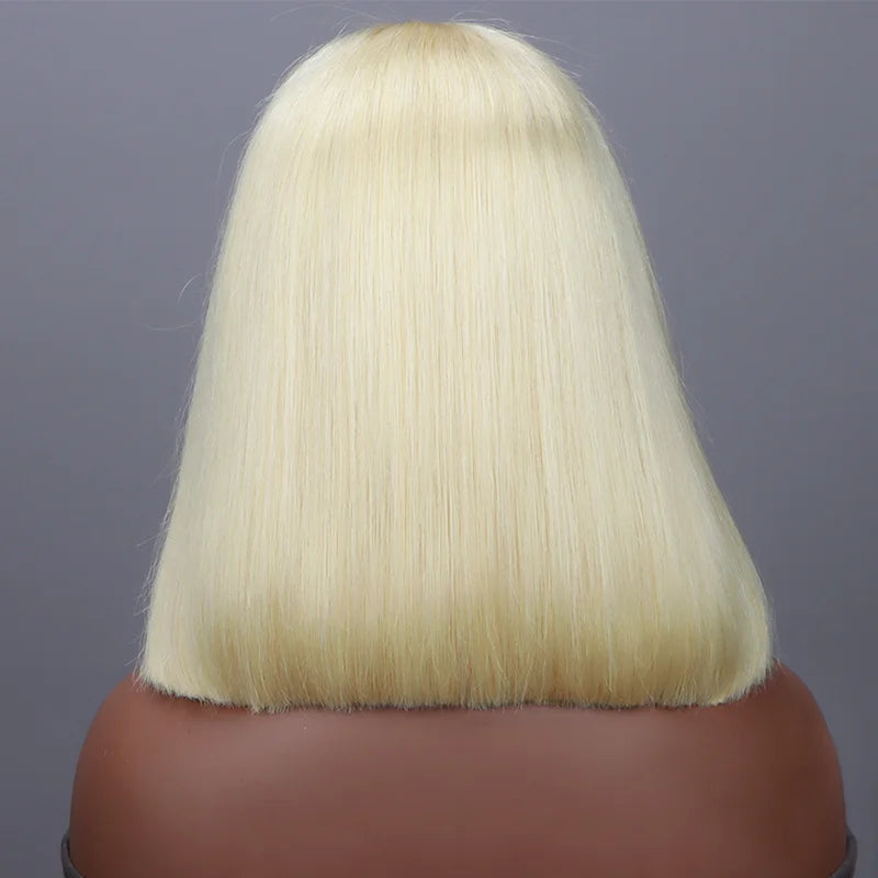 Soul Lady 613 Blonde Color Straight Hair Bob Wig Glueless HD Lace Wigs 180% Density-back display