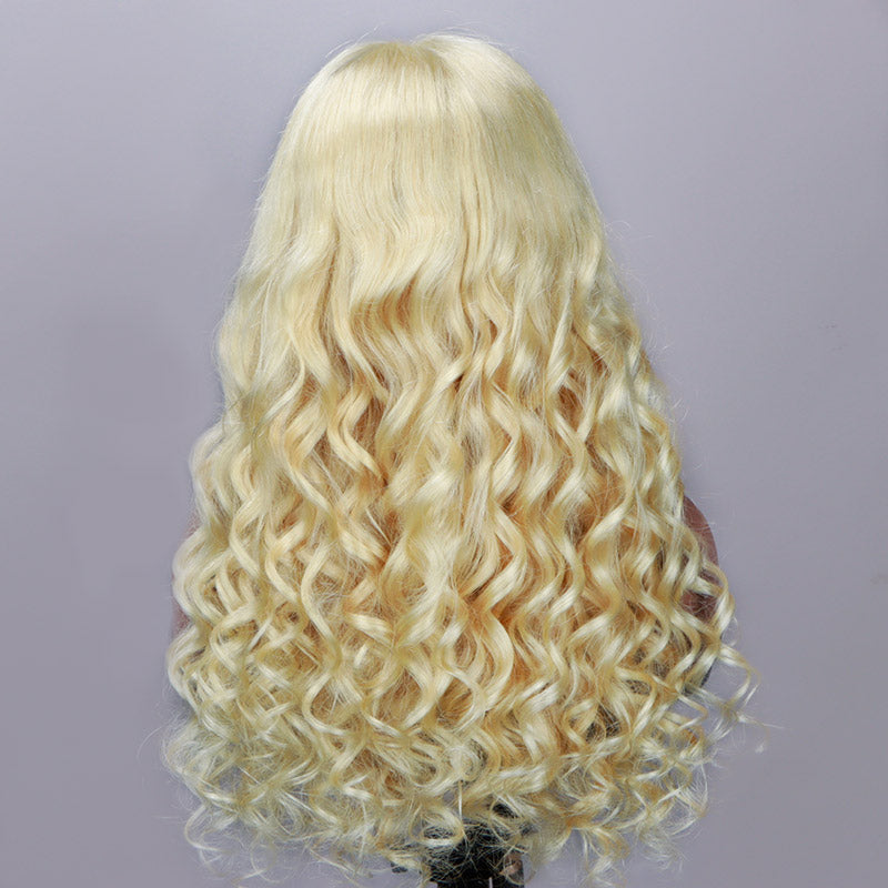 Soul Lady Babbie Blonde Wig Long Loose Wave Hair 13x4 HD Lace Full Frontal Wig With Pre Plucked And Bleached-back show