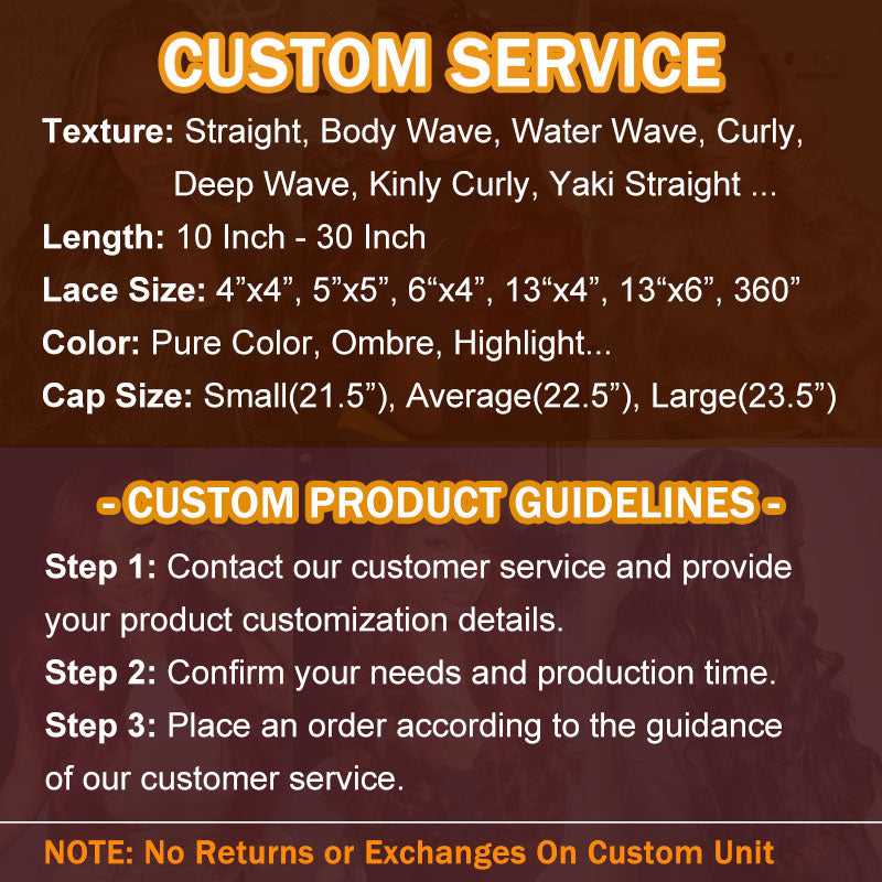 Soul Lady Customized Product Services On Human Hair Wigs