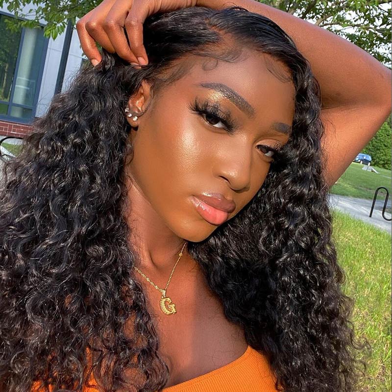 Soul Lady 180 Density Water Wave 13x4.5 HD Lace Full Frontal Wig Real Virgin Human Hair Pre Plucked Hairline