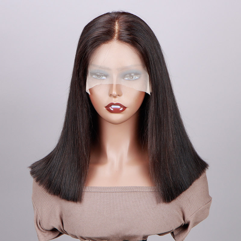 SoulLady Wear And Go Glueless Bob Wig Straight Human Hair 6x4 Pre-cut HD Lace Wig
