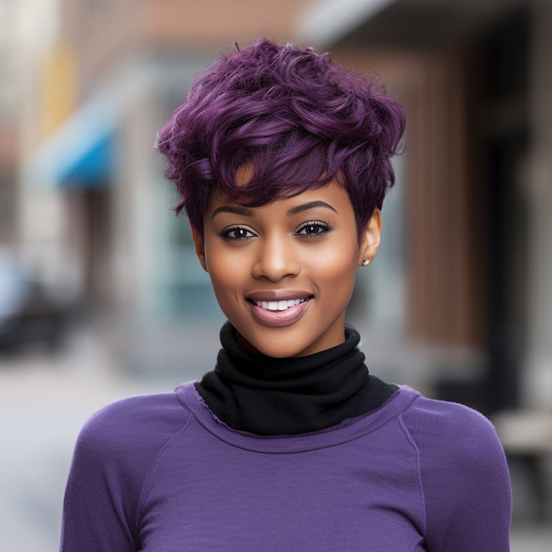 Purple hit girl wig best sale