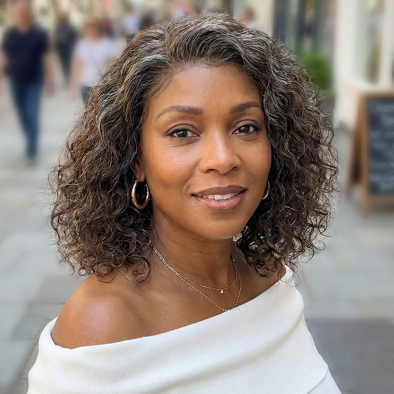 Brown & Gray Blend Wigs | Natural Salt and Pepper Wigs for Women – Soul ...