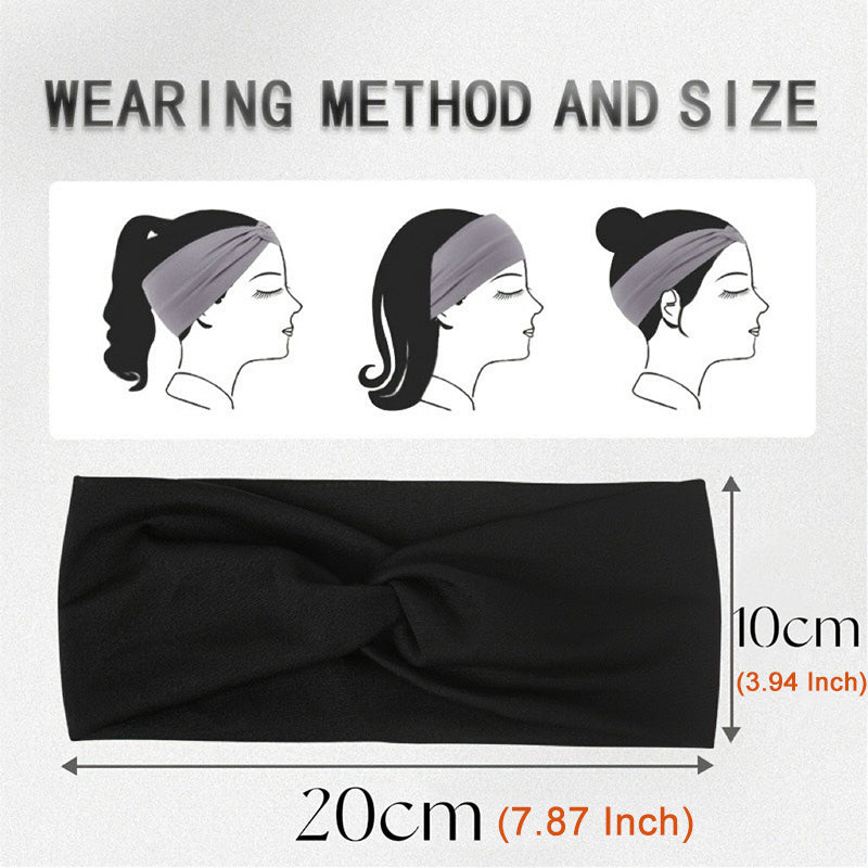 Soul lady wigs | 5-Pack Wide Headbands for Women | Boho Print & Solid Hair Accessories For Wig-real headband show-size