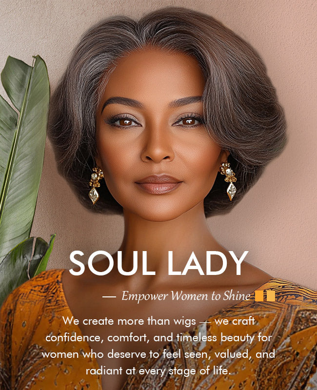 Soul lady wigs brand banner-Empower Women to Shine. We create more than wigs — we craft confidence, comfort, and timeless beauty for women who deserve to feel seen, valued, and radiant at every stage of life.650x800