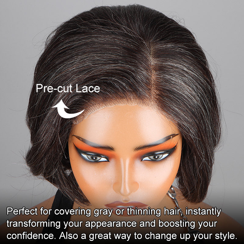 Medium Human Hair Wig Glueless Layered Shoulder Length Natural Look Layered Wigs Human Hair | Face-Framing Glueless Styles main image 3