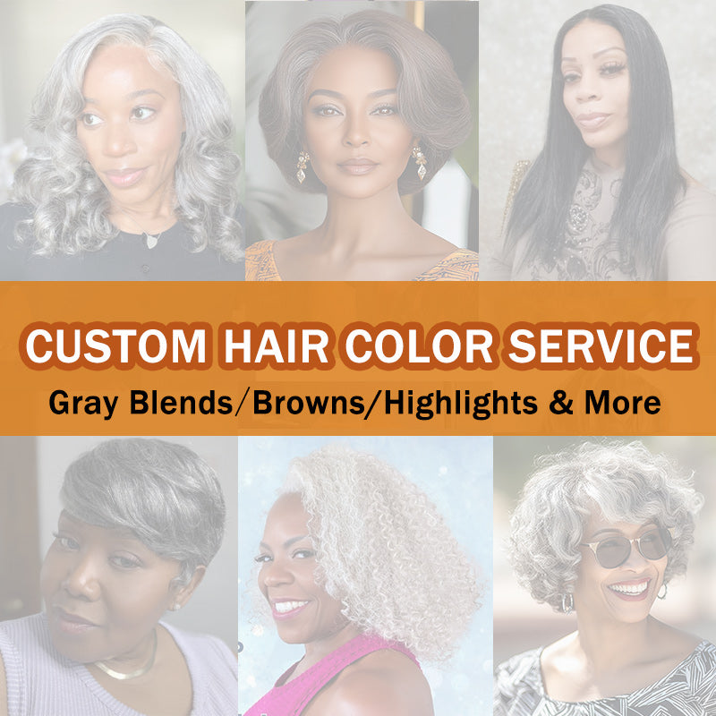 Soul lady wigs | Custom Hair Color Service for Human Hair Wigs & Toppers | Gray & Brown Blends Available- image
