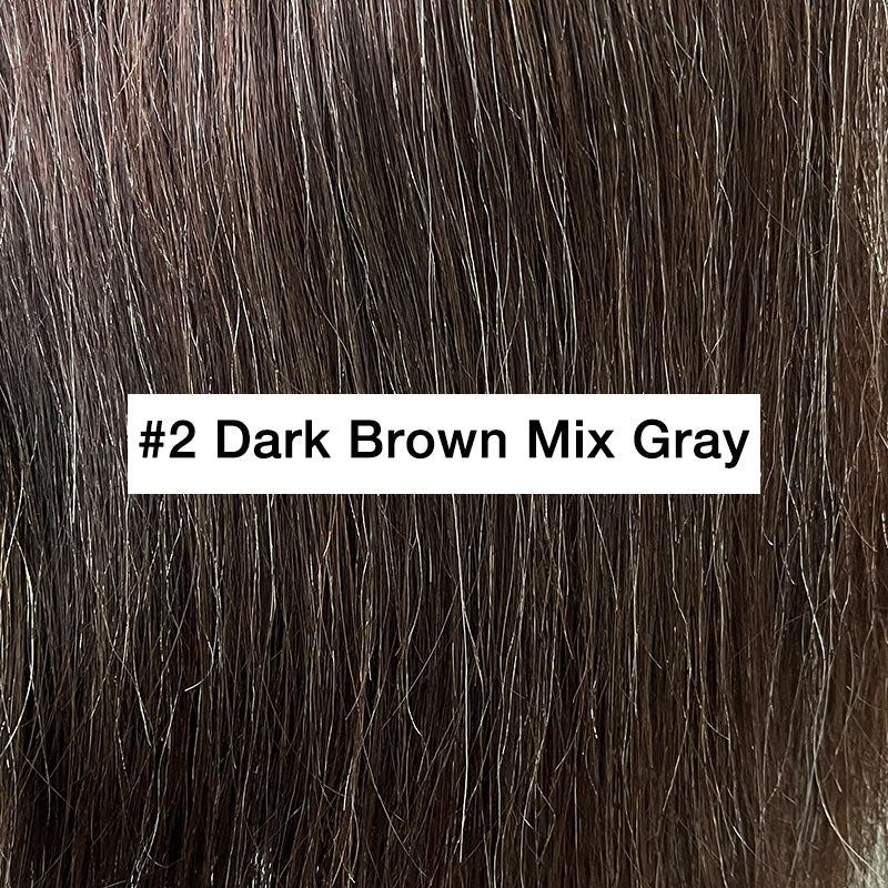 Soul lady wigs customized hair color image on #2 dark brown color mix gray hair