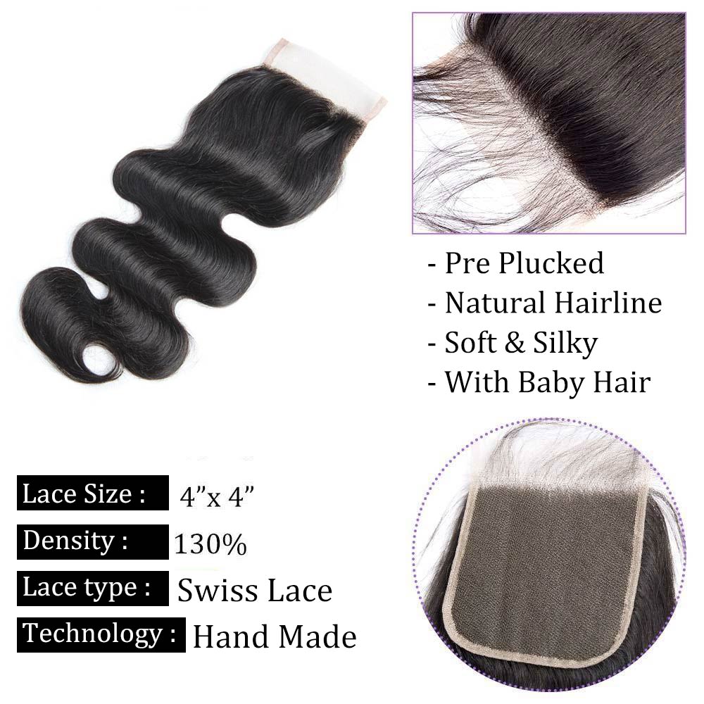 UNice Ombre Brown Body Wave 3 Bundles Human Hair Extensions Virgin Hair Weave US - View #7