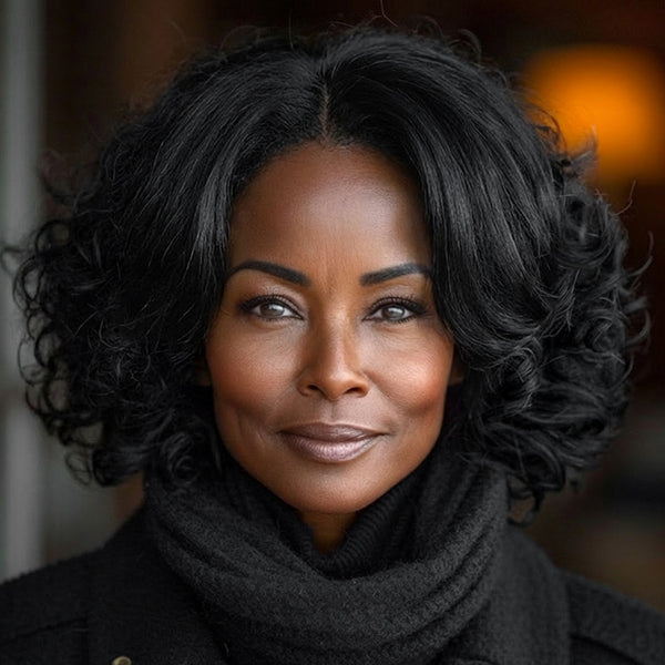 Soul Lady Elegant Hairstyles  Loose Curly Human Hair 4x4 HD Lace Wigs For Women