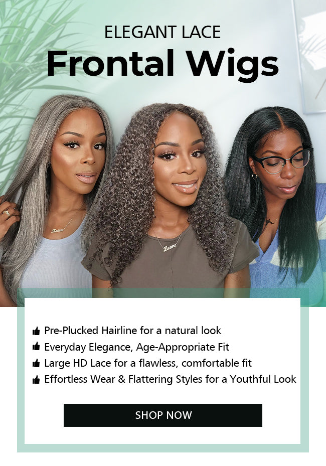 Summer Trend Salt and Pepper Lace Frontal Wigs for Mature Women – 100% Real Human Hair | SOUL LADY Wigs Promotion Banner-650x929